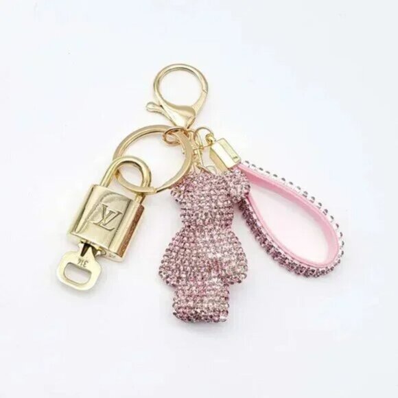 100% Auth Louis Vuitton Lock & Key with unbranded Bagcharm, Keycharm, Keychain - Picture 5 of 6